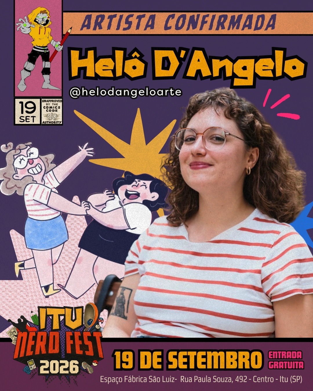 Helô D’Angelo confirmada no Itu Nerd Fest 2026