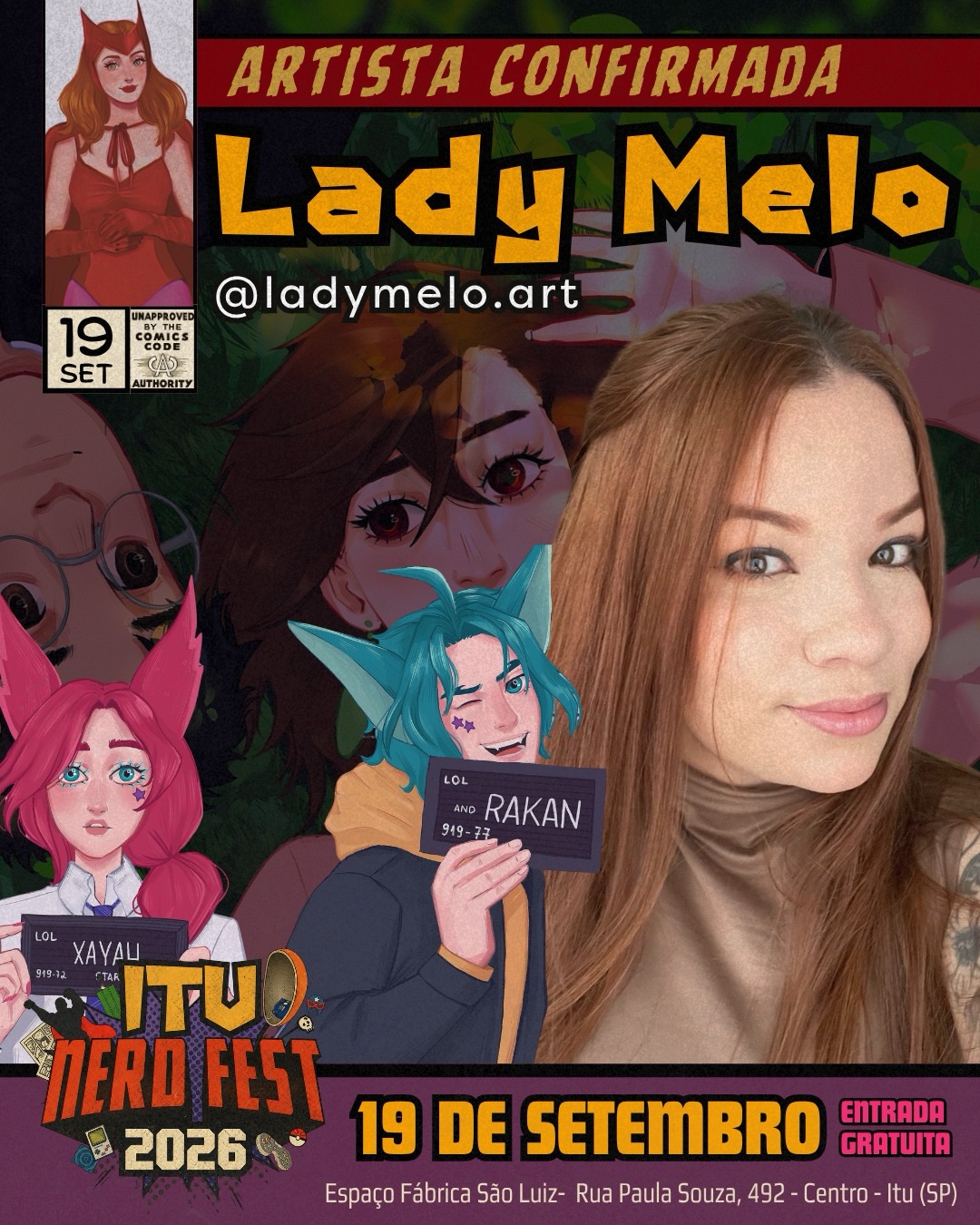 Lady Melo confirmada no Itu Nerd Fest 2026