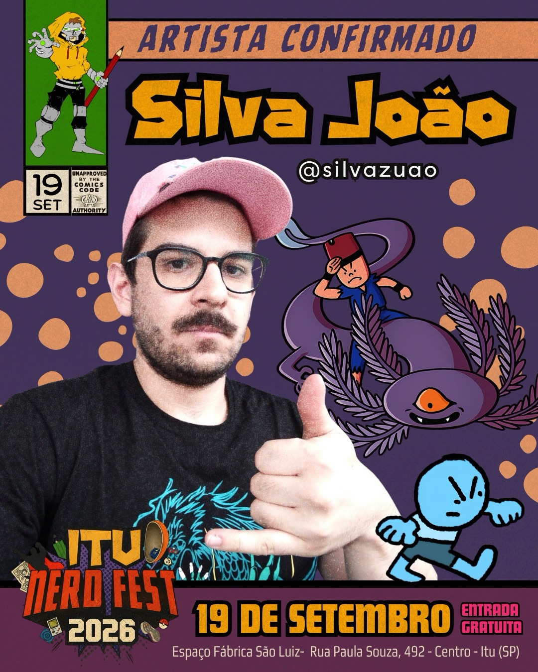 Silva João confirmado no Itu Nerd Fest 2026