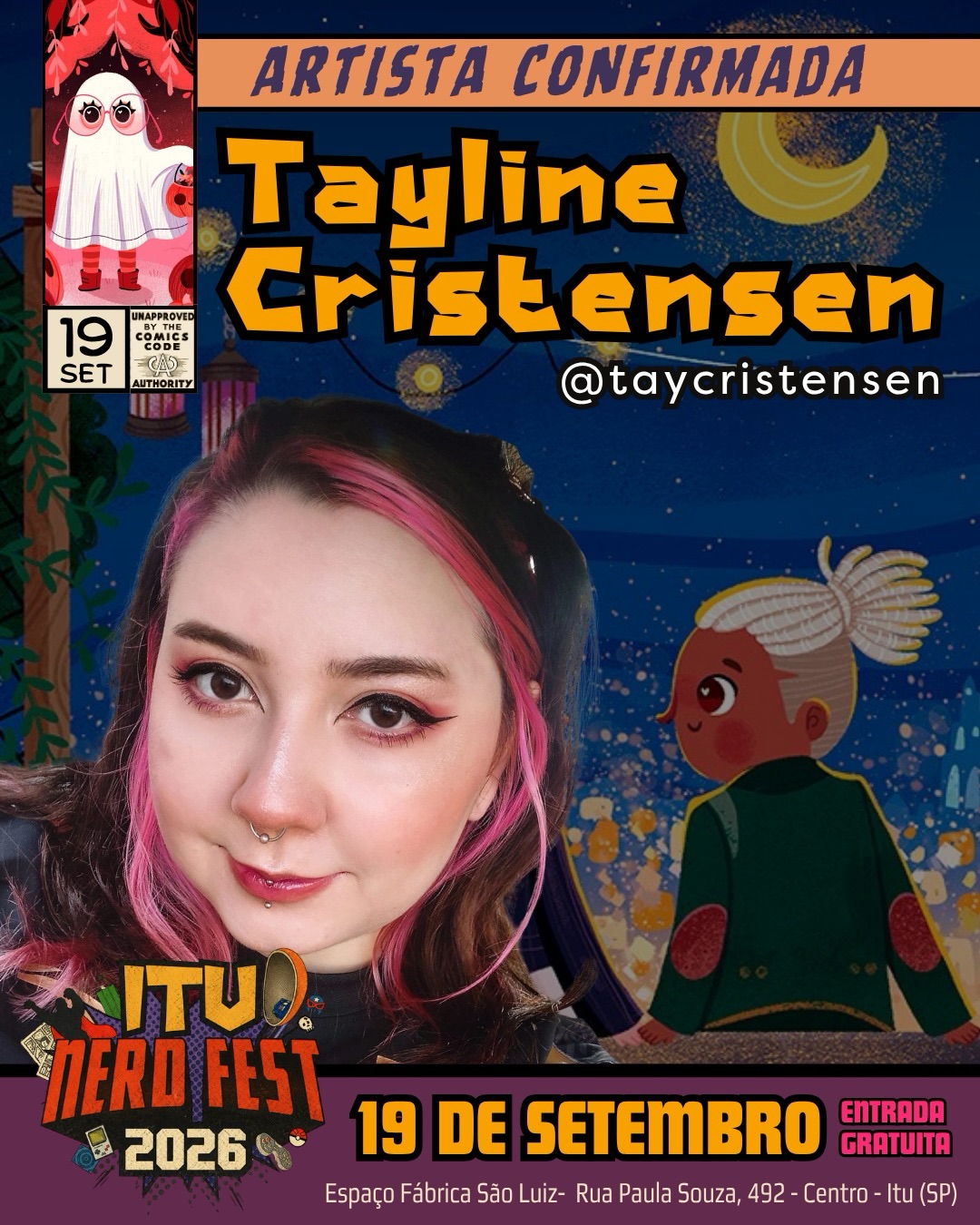 Tayline Cristensen confirmada no Itu Nerd Fest 2026