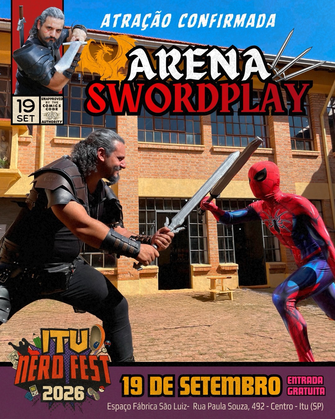 Arena Swordplay confirmada no Itu Nerd Fest 2026