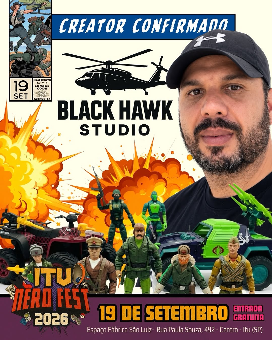 Black Hawk Studio, creator confirmado no Itu Nerd Fest 2026