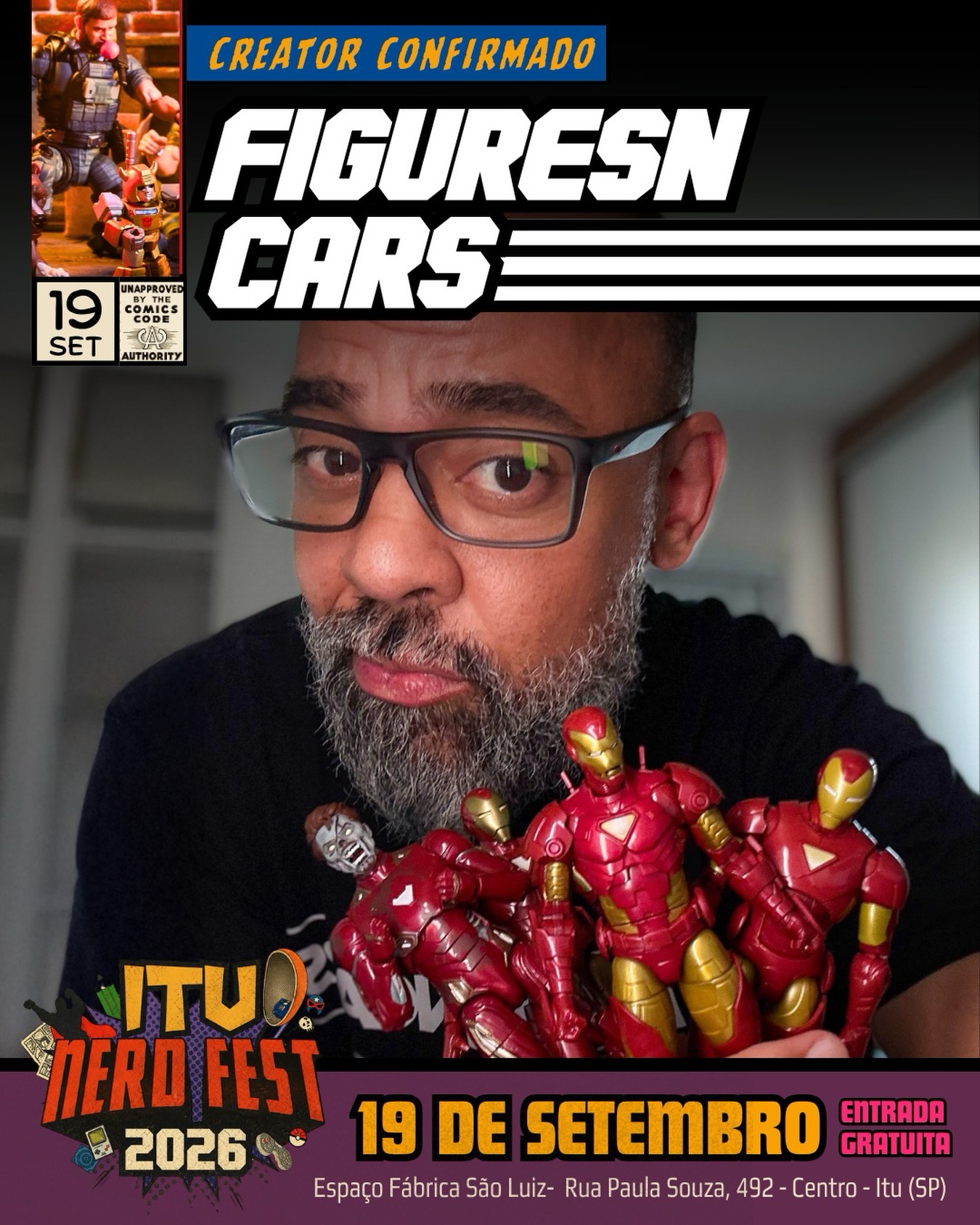 FiguresNCars confirmado no Itu Nerd Fest 2026