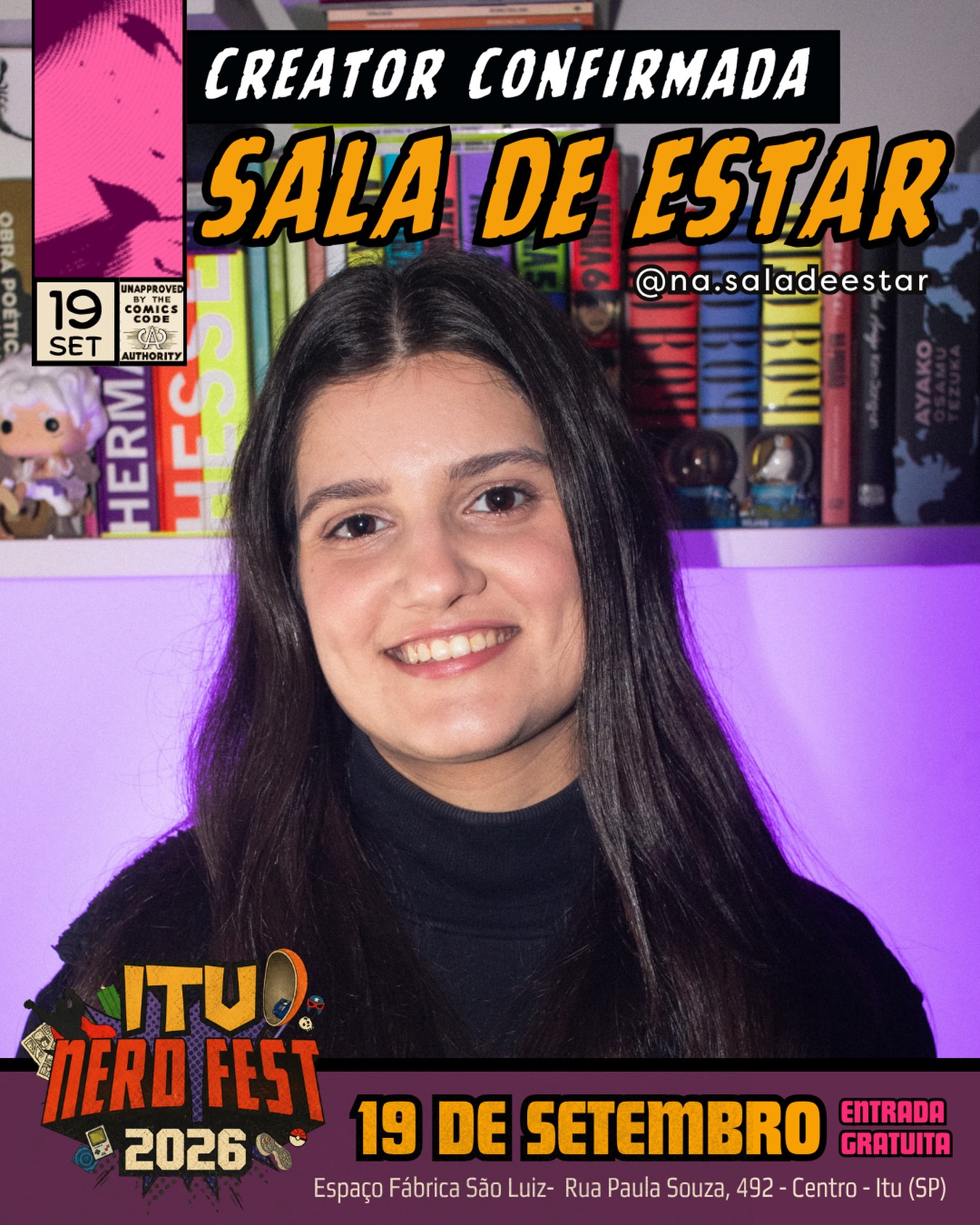 Sala de Estar confirmada no Itu Nerd Fest 2026