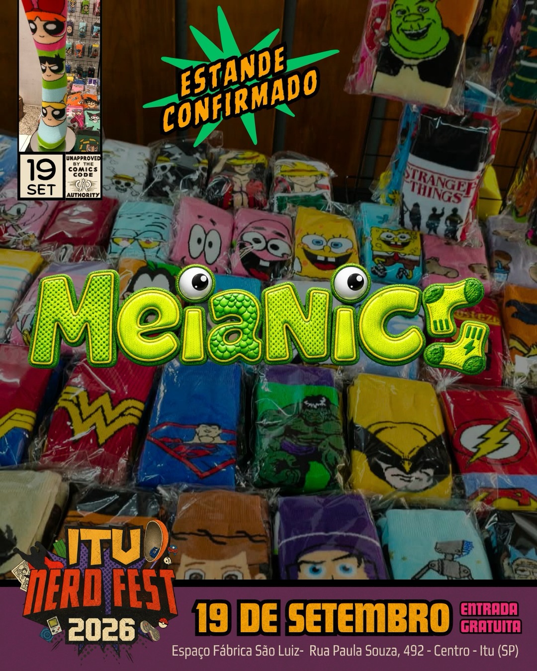 Meianics, estande confirmado no Itu Nerd Fest 2026