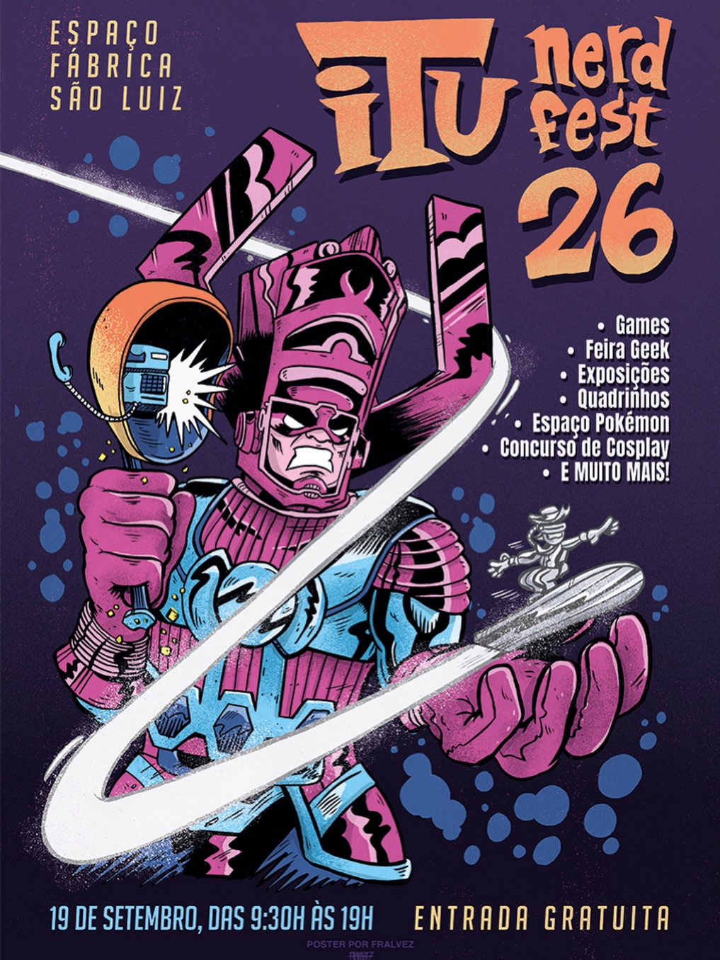 Pôster oficial do Itu Nerd Fest 2026, criado por Fralvez